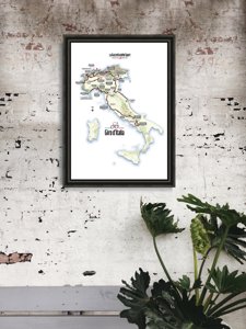 Weinleseplakat für das Wohnzimmer Giro d Italia