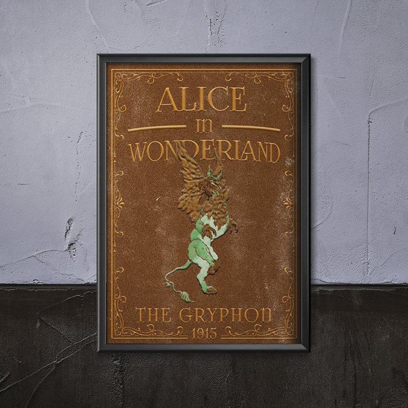 Poster an der Wand Alice im Wunderland Der Greif