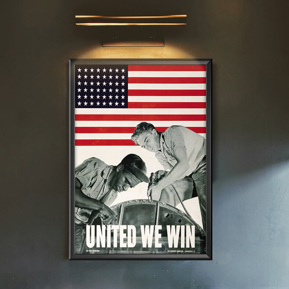 Vintage poster Gemeinsam gewinnen wir Amerikanischer