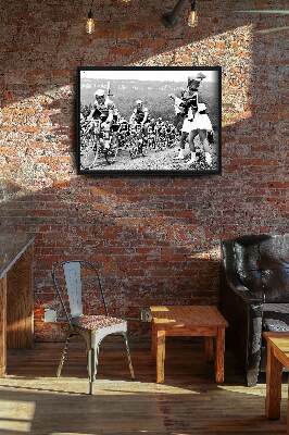 Plakat-Weinlese Tour de France Riders Pass Fotografie Majoretten