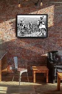 Plakat-Weinlese Tour de France Riders Pass Fotografie Majoretten