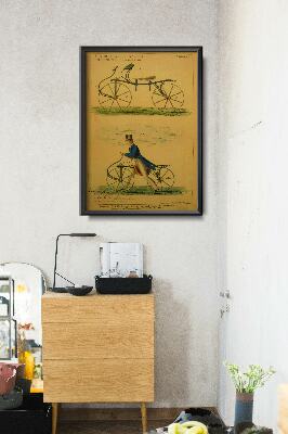 Poster Retro-Wohnzimmer Retro Druck Velociped Bike Johnson