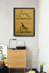 Poster Retro-Wohnzimmer Retro Druck Velociped Bike Johnson