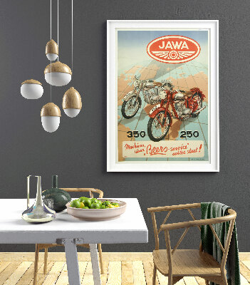 Poster im Retro-Stil Java Vintages Motorrad-Plakat