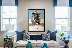 Poster an der Wand Motorrad FN