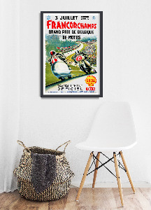 Plakat für den Frieden Francorchamps Grand Prix de Belgique