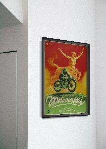Poster im Retro-Stil Motoconfort Sur Pneus Hutchinson