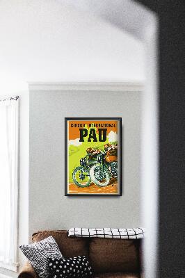 Poster Retro-Wohnzimmer Internationale Motorrad Circu Pau