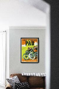 Poster Retro-Wohnzimmer Internationale Motorrad Circu Pau