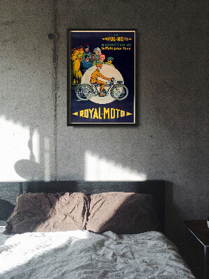 Plakat für den Frieden Königlicher Weinlese-Motorrad