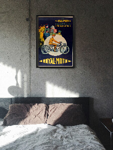 Plakat für den Frieden Königlicher Weinlese-Motorrad