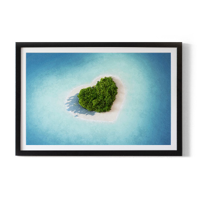 Moosbild lebend Herz -verdrehte Insel