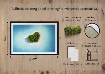 Moosbild lebend Herz -verdrehte Insel