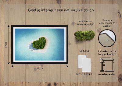 Moosbild lebend Herz -verdrehte Insel