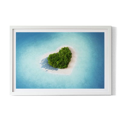 Moosbild lebend Herz -verdrehte Insel