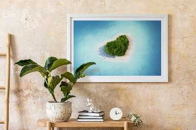 Moosbild lebend Herz -verdrehte Insel