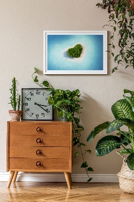 Moosbild lebend Herz -verdrehte Insel
