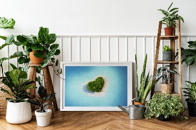 Moosbild lebend Herz -verdrehte Insel