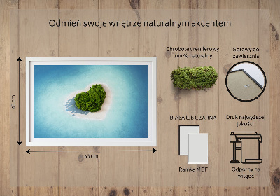 Moosbild lebend Herz -verdrehte Insel