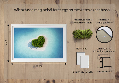 Moosbild lebend Herz -verdrehte Insel