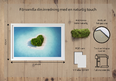 Moosbild lebend Herz -verdrehte Insel