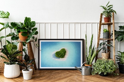 Moosbild lebend Herz -verdrehte Insel