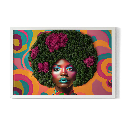 Moosbild lebend Eine Frau aus Afro