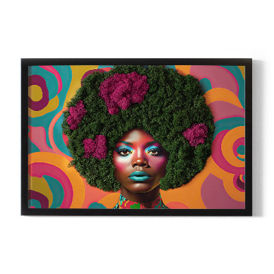 Moosbild lebend Eine Frau aus Afro