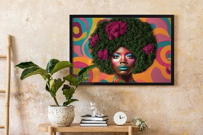 Moosbild lebend Eine Frau aus Afro