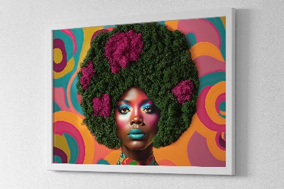 Moosbild lebend Eine Frau aus Afro