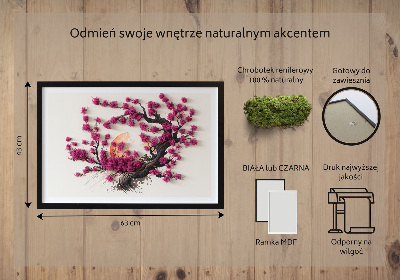 Moos bild wand Kirschbaum