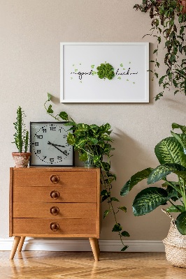 Moos bild wand Die Inschrift viel Glück Klee