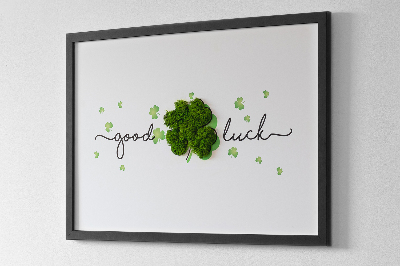 Moos bild wand Die Inschrift viel Glück Klee