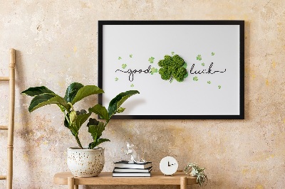 Moos bild wand Die Inschrift viel Glück Klee