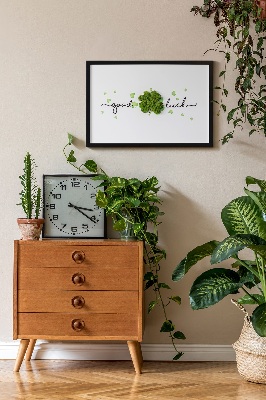 Moos bild wand Die Inschrift viel Glück Klee