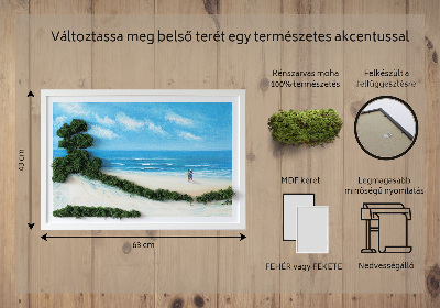 Moosbild Liebhaber am Strand