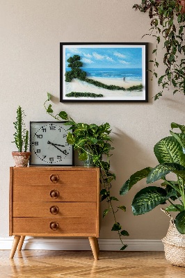 Moosbild Liebhaber am Strand