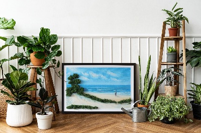 Moosbild Liebhaber am Strand