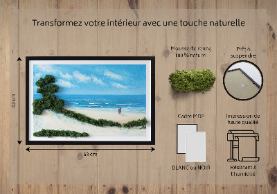 Moosbild Liebhaber am Strand