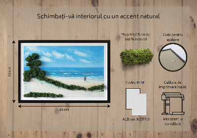 Moosbild Liebhaber am Strand
