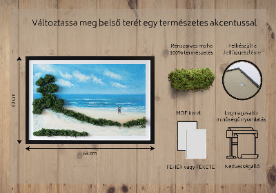 Moosbild Liebhaber am Strand