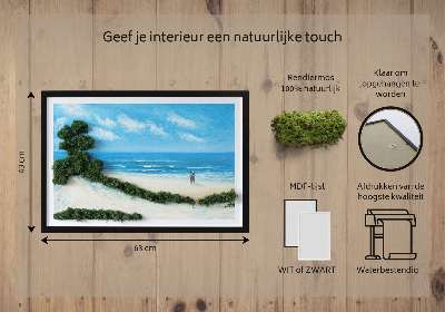 Moosbild Liebhaber am Strand