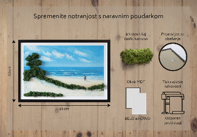 Moosbild Liebhaber am Strand