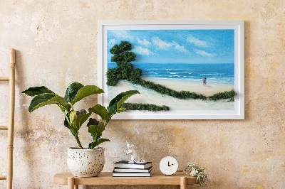 Moosbild Liebhaber am Strand