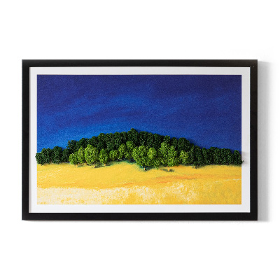 Moos bild Blaue gelbe Landschaft