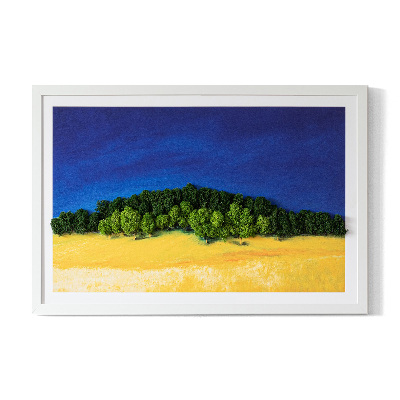 Moos bild Blaue gelbe Landschaft