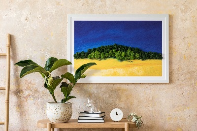 Moos bild Blaue gelbe Landschaft