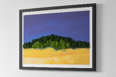 Moos bild Blaue gelbe Landschaft