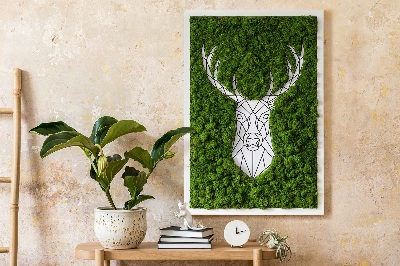 Moosbild lebend Geometrische Hirsche