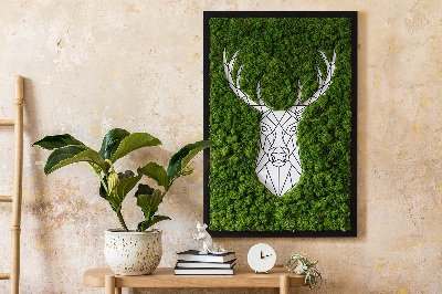 Moosbild lebend Geometrische Hirsche